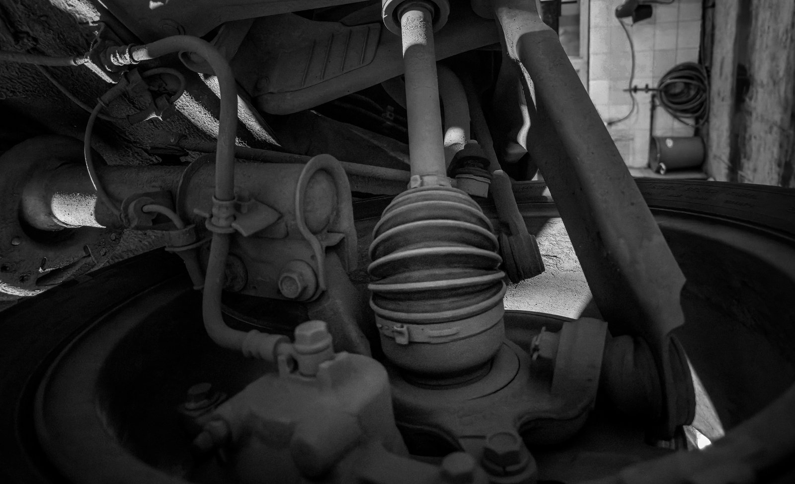 Federbein eines Autos